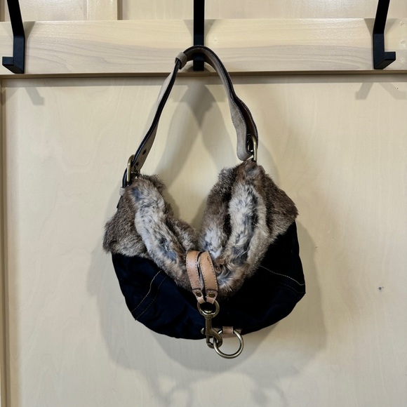 Coach Handbags - COACH SNOW BUNNY RABBIT FUR HOBO BAG